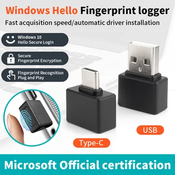 Mini Prepoznavanje Prstnih odtisov Naprave Windows 10 11 Pozdravljeni Biometrični Čitalnik USB/Tip C Prstnih Odtisov Modul Za Prenosni RAČUNALNIK