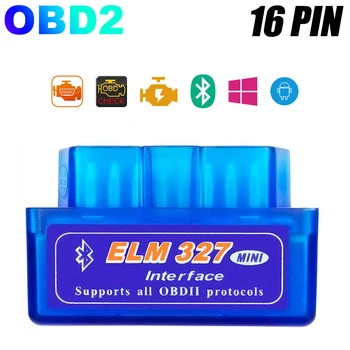 Leekooluu OBD mini ELM327 Bluetooth OBD2 V2.1 Auto Optičnega OBDII 2 Avtomobila BREST 327 Tester Diagnostično Orodje za Android Autoradio