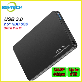 RSHTECH R219 Prenosni HDD/SSD Ohišje za Trdi Disk, Ohišje z UASP Protokol USB 3.0 2.5 Inch SATA Trdi Disk Ohišje