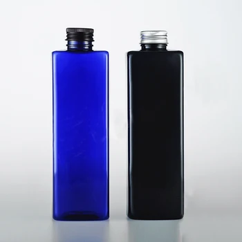 500 ml/Črna / Modra PET Plastenka Prazne Plastične Potovalne Steklenice, Embalažo, Z Navojnim Pokrovom Aluminija Steklenico Kritje so Tekoče Zamašek