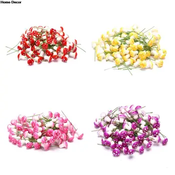 100 kozarcev/veliko Pisane Umetne Miniaturni Gob model Pravljice Vrtna Rastlina akcijska Figura, mini Obrti Okraski Deležev Obrti
