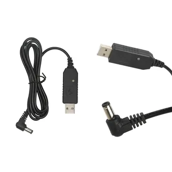 Walkie Talkie Polnilec Povečanje Kabel USB Napajalni Kabel s Lučka za Baofeng UV5R UV82 UV9R Adapter kabel