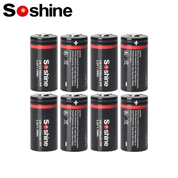 Soshine RCR123 3.2 V 550mAh Baterija za ponovno Polnjenje 16340 LiFePO4 Baterija 2000 Čas Zaključka Cikla za Svetilko Žaromet Mini Fan