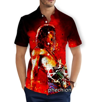 phechion Poletje, Mens Kratek Rokav Plaži Srajce Van Halen Band 3D Tiskanih Priložnostne Srajce Moda Ulične Moških Vrhovi X16