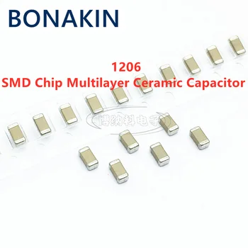50PCS 1206 560PF 50V 100V 500V 1000V 2000V 3000V 561K 10% X7R SMD Chip Večplastnih Keramičnih Kondenzatorjev