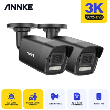 ANNKE 3K Fotoaparat PoE Varnostni Sistem, Dvojna Osvetlitev IR Omrežna Kamera Vgrajen mikrofon Dvojno Svetlobo Varnosti IP Kamere