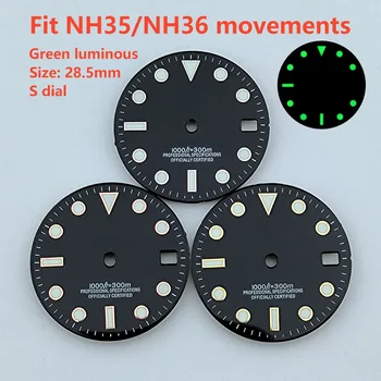 NH35 izbiranje S dial 28.5 mm watch izbiranje primerne za NH35 NH36 gibanje watch pribor orodje za popravilo
