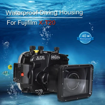 IPX68 Vodotesno Ohišje za Fotoaparat torba Za Fujifilm X-T20 Črne Gume Potapljanje Polje Podvodni Pregleden Nepremočljiv Pokrov