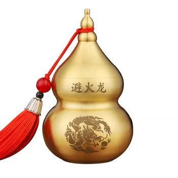 Feng Shui Kitajski Medenina Wu Lou Gourd, Zaklad Kip Doma Dekoracijo Mize Na Polico Okraski, Sreče Varstvo