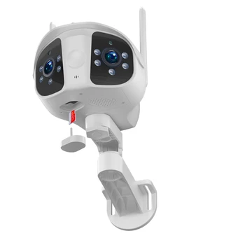 IP Kamera Dvojno Objektiv Dual Screen Security Protection Zaslon na Prostem Nepremočljiva Noč CCTV