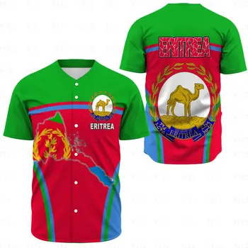 Afriško Območje Oblačila - Eritreja Aktivno Zastavo Natisnjena Očesa Baseball Majica za Šport za Moške Osebno Prilagojene Baseball Majica