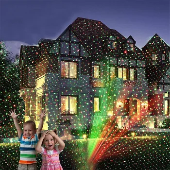 RG Božič Projektor Luči na Prostem Božič Laser LED Žarometi, Rdeča in Zelena Zvezda predstave za Vrt, Teraso Dekor