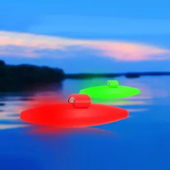 24h Sijaj Elektronski Sedem-Star Float LED Zelena/rdeča Elektronski Noč Svetlobe Ribolov Plovec Ribiška Oprema, ki Plava Lučka