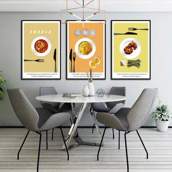 Nordijska Sodobno Kuhinjo, Svetle Okusne Sveže Hrane Wall Art Platno Slikarstvo Plakate Za Dnevna Soba Dekor Slike Brez Okvirja