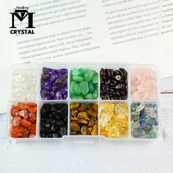 Deset Vrst Naravnih Gemstone In Kristalno Kremen Rock Z Luknjami Mineralnih Vzorcu DIY Ročno Zapestnico, Ogrlico Nakit