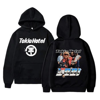 Tokio Hotel Kaulitz Hoodie Punk Rock Band Sweatshirts Runo Dolgimi Rokavi Pulover Moški Ženske Hop Ulične Y2K Puloverju