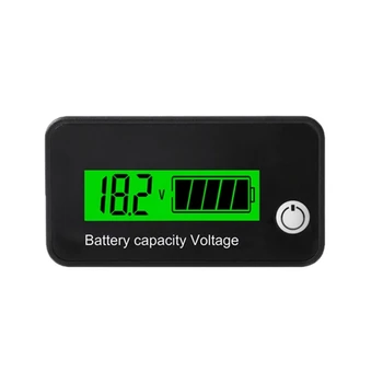 Zmogljivost baterije Tester 8-90V Voltmeter Multimeter Tester Moč Odstotne Ravni VoltMeter Merilnik Osvetljen LCD Zaslon