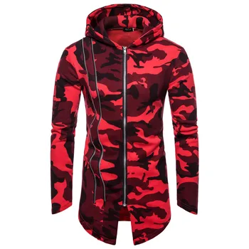 Za moške, za Moške Bombaž pulover s kapuco Jopica 2021 Jesen/Zima Nova High Street Priložnostne Prikrivanje Zadrgo Mid-dolžina Jakna