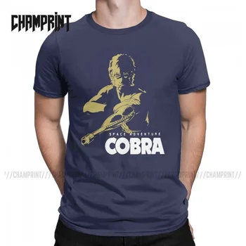 Priložnostne Cobra Prostor Pirat T-Majice za Moške Bombaž Majica Psychogun Kobura Avanturo Anime Kratek Rokav Tee Shirt Poletje