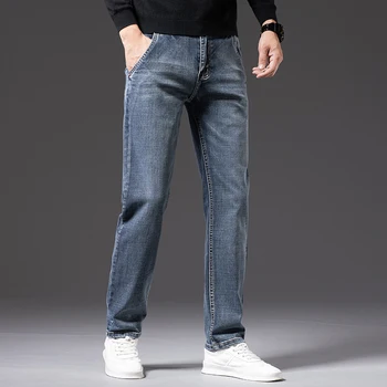 moške poletne hlače jeans Moške Lahki Redno Antracit Sive Jeans Mehka in zračna poletne moške traper hlače