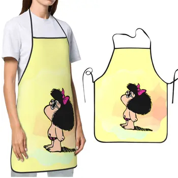 Srčkan Mafalda V Barvah Zajemalka hlače z Oprsnikom Predpasnik Waterdrop Odporne Nastavljivo Kravato Kuhanje za peko na žaru na Žaru Predpasniki za Moške, Ženske Kuhar Darila