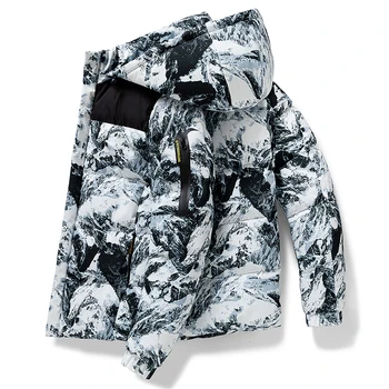 2023 Novo pdmcms blagovne Znamke Zimske Moške Hooded Suknjič Moda Outwear Klobuk na Prostem Debel Plašč Toplo bombaž-oblazinjena oblačila Prikrivanje