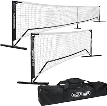 Badminton Pickleball Net - Nastavljiv Prenosni Neto za Junior Tenis, Odbojka & Soccer, in Dvorišču Igre - Enostavna Namestitev