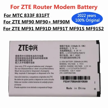 4G Wifi Usmerjevalnik Modem Baterija Za ZTE MF91 MF90 MF90+ MF90M MF91D MF91T MF91S MF91S2 MTC 833F 831FT Li3723T42P3h704572