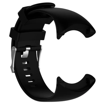 Watchband Silikonski Zamenjava Zapestje Trak, Trak Za Suunto Core All Black Športen Bedeti