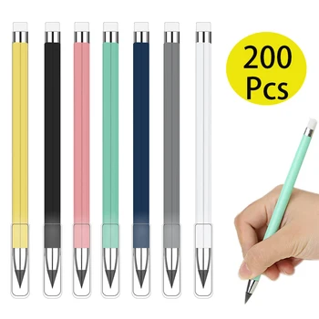200Pcs Inkless Svinčniki za Vedno Svinčnik Infinity Svinčnik za Večkratno uporabo Inkless Večno Svinčniki za Pisanje, Risanje Študentov