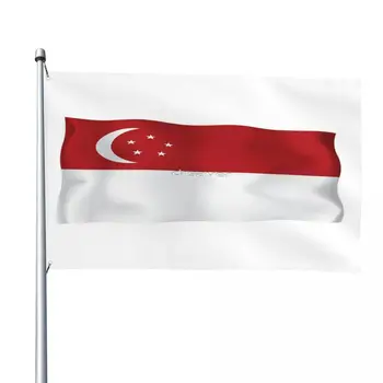 3D Animirani Kodranje Singapurju Zastavo