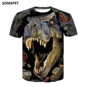 2020 novo blagovno Znamko Poletje dinozaver Smešno T shirt živali 3D printed majica s kratkimi rokavi Moški T-shirt Kratek Rokav XXS-6XL plus velikost vrhovi & tees