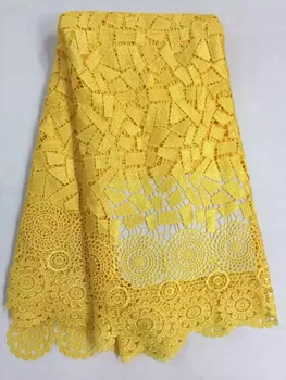 Modno oblikovanje Visoke kakovosti Afriške guipure čipko tkanine za šivanje.Vijolična barva afriške kabel čipke tkanine za žensko poročno obleko